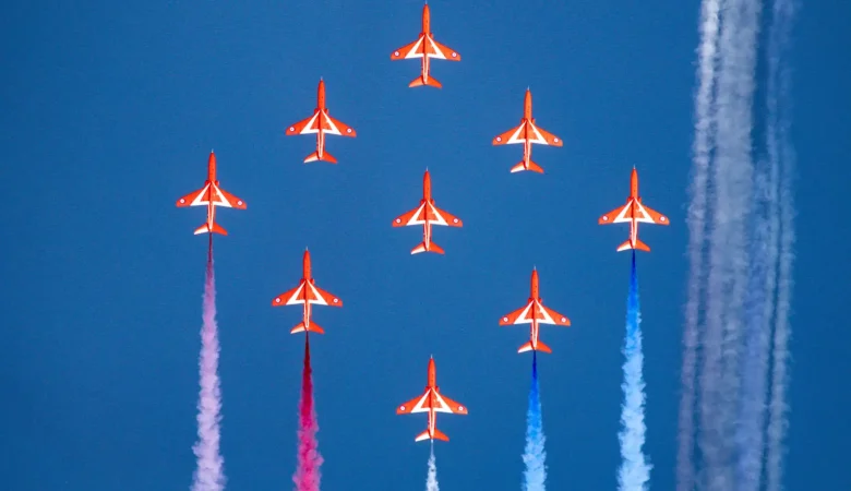 The Red Arrows will take to the skies above Swanage Carnival on July 26. Picture: RAF