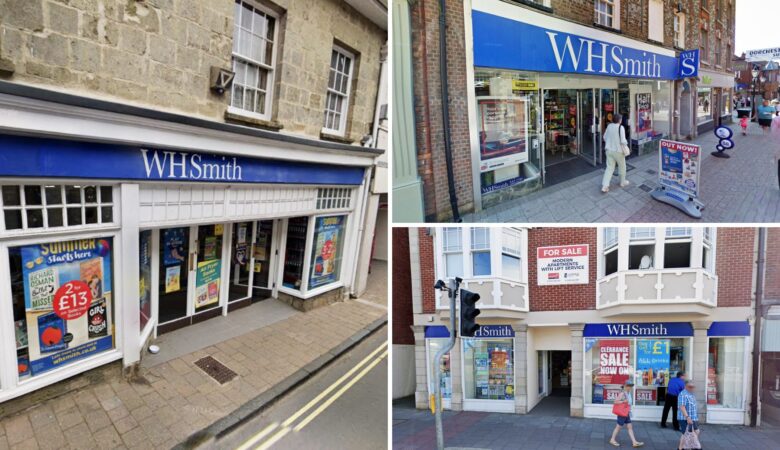 WH Smith stores in Shaftesbury, Dorchester and Swanage are set to be rebranded. Pictures: Google