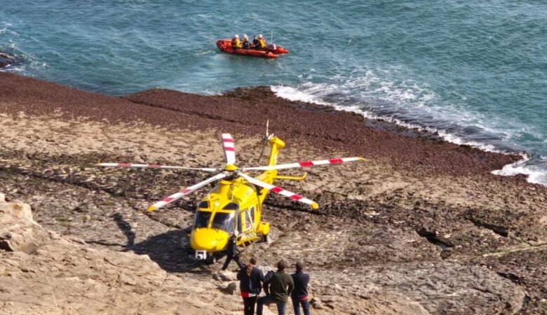 The incident saw a multi-agency response Picture: Swanage Coastguard