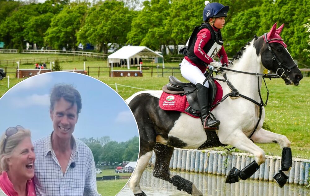 12-year-old Lily and three-time Olympic medal holder William Fox-Pitt (inset) Pictures: RAC Saddle Club