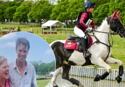 12-year-old Lily and three-time Olympic medal holder William Fox-Pitt (inset) Pictures: RAC Saddle Club