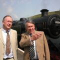 Bill Trite and David Quarmby at Corfe Castle footbridge opening 2007 Picture: Andrew PM Wright/Swanage Railway