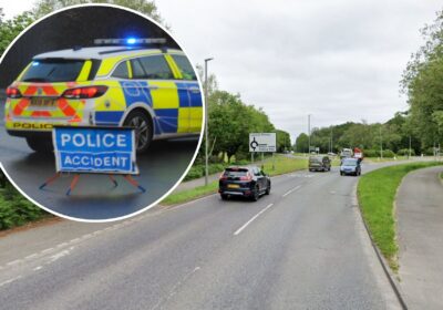 The crash happened on the A351 Wareham Road, near the Blackhill Roundabout. Picture: Google