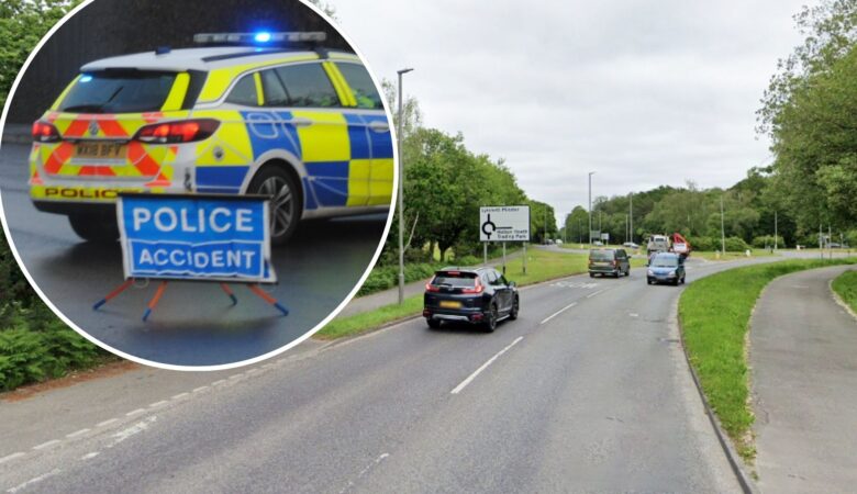 The crash happened on the A351 Wareham Road, near the Blackhill Roundabout. Picture: Google