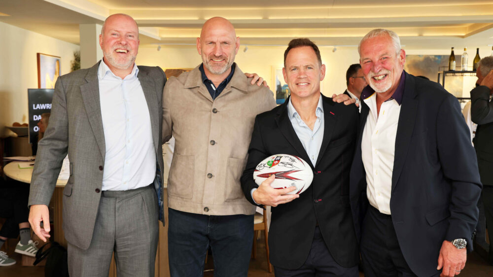 Left to right: Matt Lee of Julius Baer International Ltd, Lawrence Dallaglio, Kyran Bracken and Ellis Jones Solicitors Managing Partner Nigel Smith Picture: Ellis Jones Solicitors