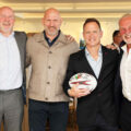 Left to right: Matt Lee of Julius Baer International Ltd, Lawrence Dallaglio, Kyran Bracken and Ellis Jones Solicitors Managing Partner Nigel Smith Picture: Ellis Jones Solicitors