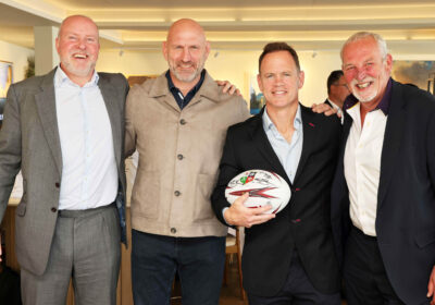 Left to right: Matt Lee of Julius Baer International Ltd, Lawrence Dallaglio, Kyran Bracken and Ellis Jones Solicitors Managing Partner Nigel Smith Picture: Ellis Jones Solicitors
