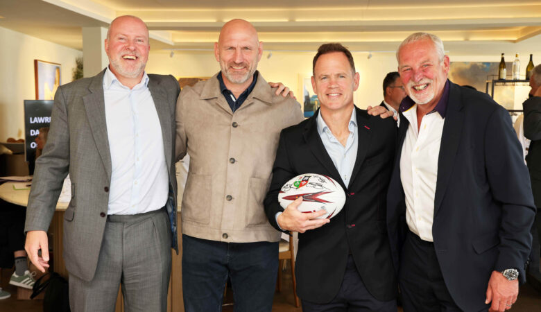 Left to right: Matt Lee of Julius Baer International Ltd, Lawrence Dallaglio, Kyran Bracken and Ellis Jones Solicitors Managing Partner Nigel Smith Picture: Ellis Jones Solicitors