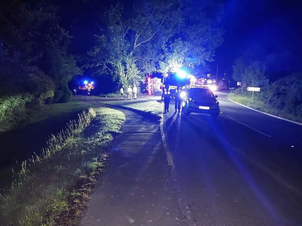 The overturned lorry Picture: Dorset Police