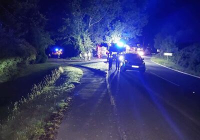 The overturned lorry Picture: Dorset Police