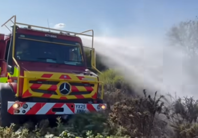The Unimog in action Picture: Swanage Fire Station