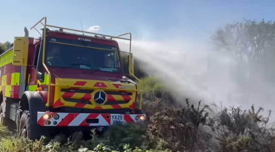 The Unimog in action Picture: Swanage Fire Station