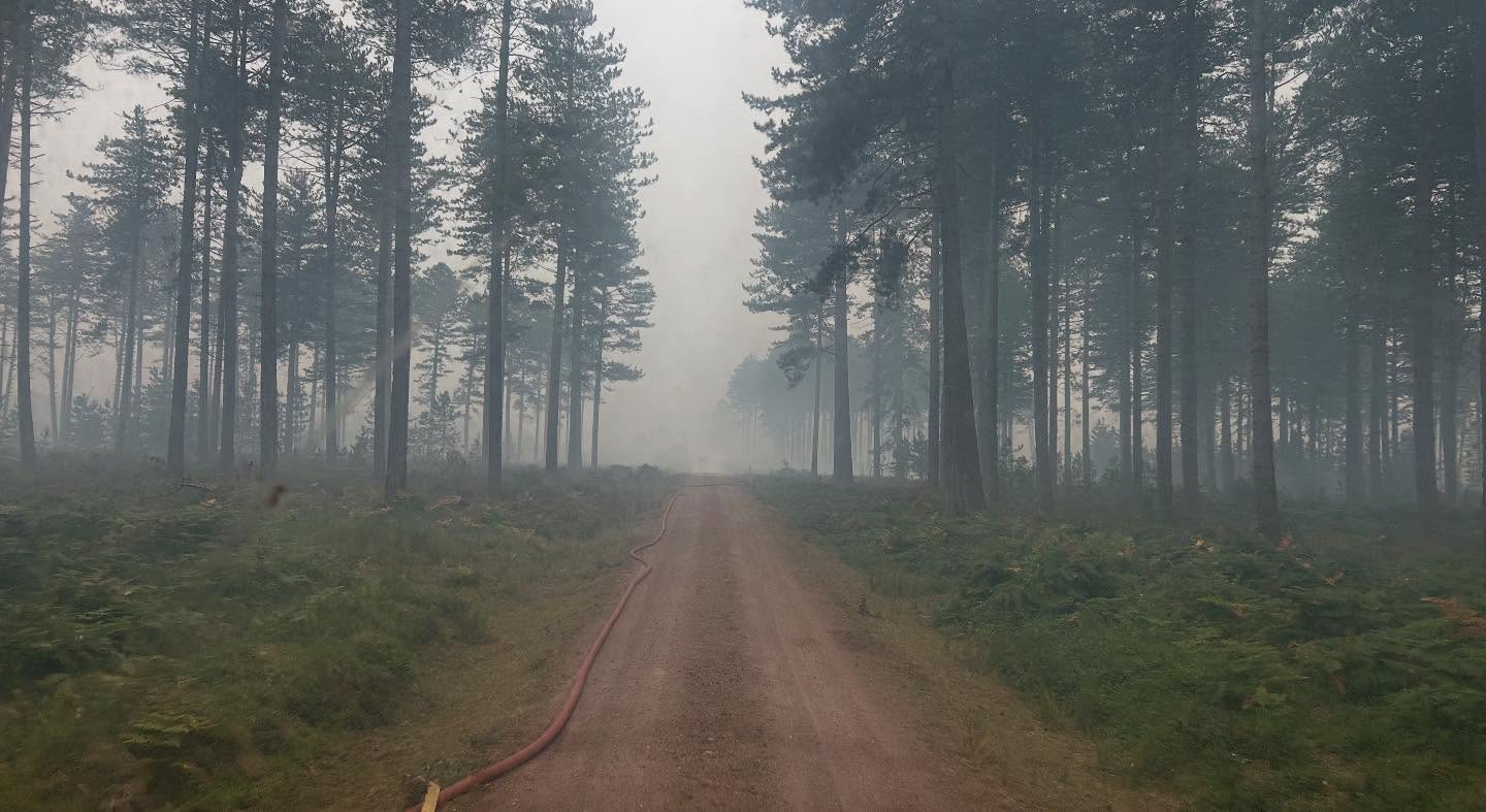 Smoke filling heathland Picture: Swanage Fire Station